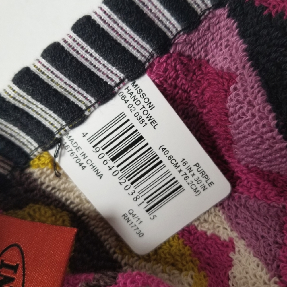 Missoni hand towel new - Picture 3 of 9